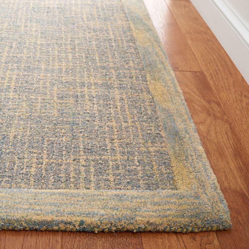 Abstract ABT220 Handmade Indoor Area Rug - Gold/Grey - 6'x6' - Safavieh