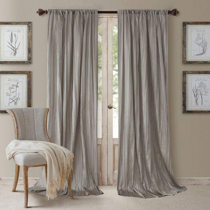 Elrene Athena Faux Silk Window Curtain and Scarf Set - Elrene Home Fashions