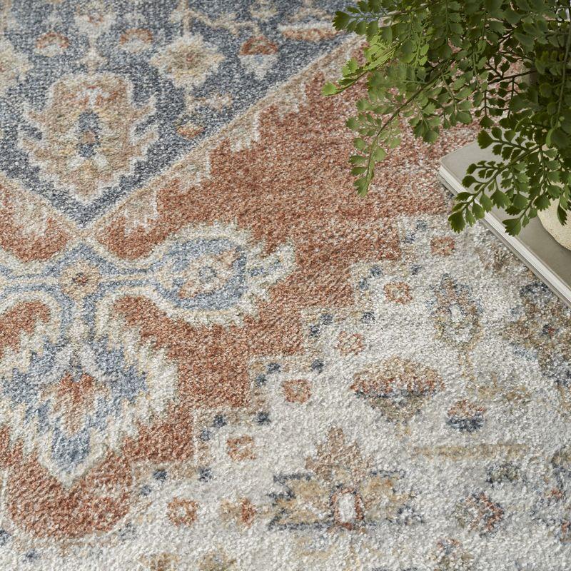 Nourison Astra Machine Washable Vintage Persian Indoor Rug Grey/Multi 4' x 6'