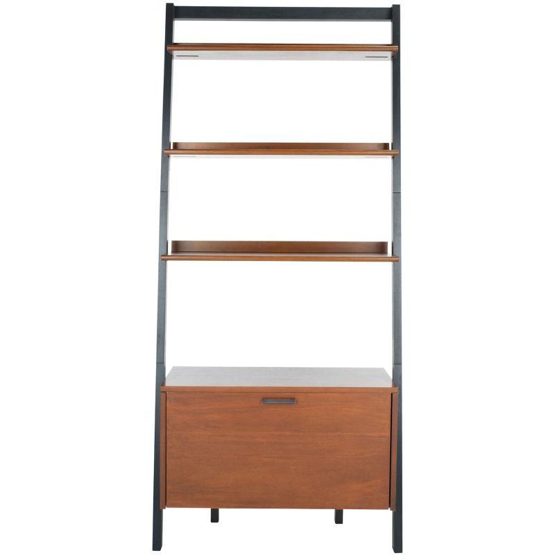Vlad 3 Shelf 1 Door Etagere - ETG9405 - Honey Brown/Charcoal - Safavieh