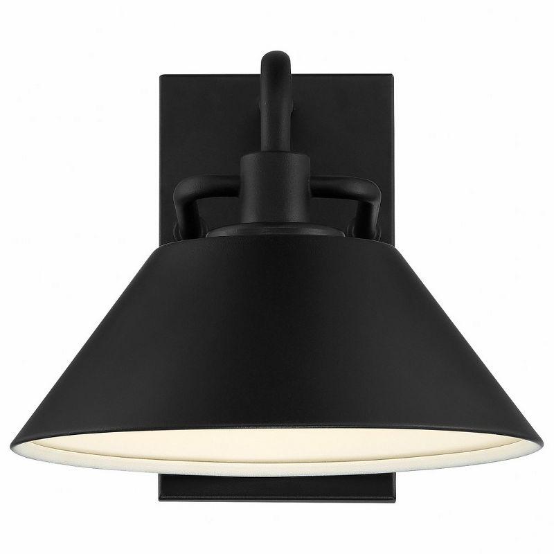 Avalon Black Steel Dimmable LED Outdoor Wall Sconce