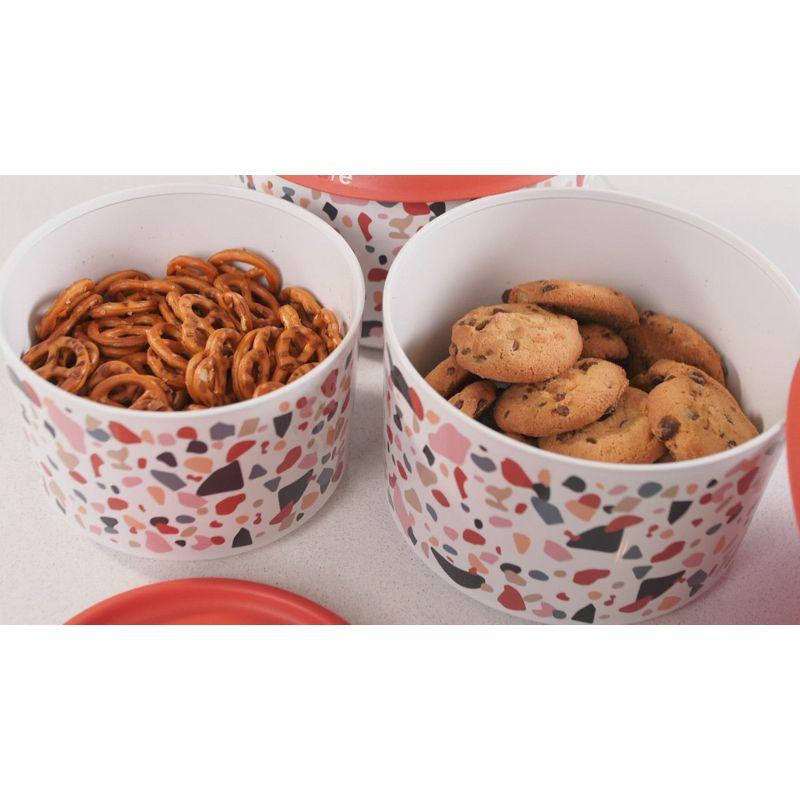 Tupperware 6pc (set of 3) Serve and Store Food Storage Canister Set Blue