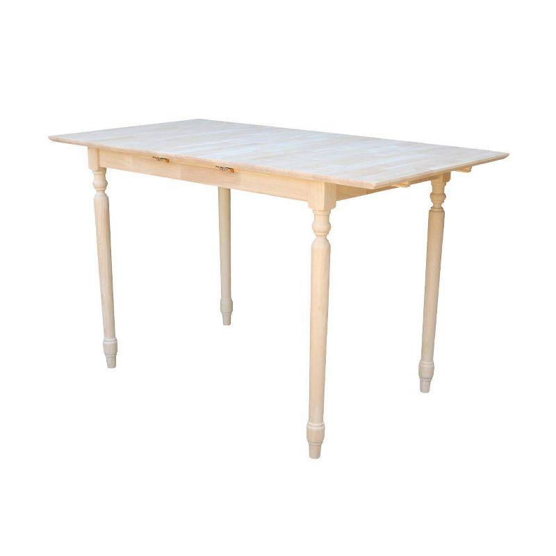 Rustic Solid Wood Extendable Counter Height Dining Table