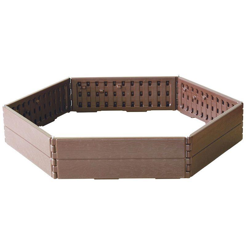 Modern Home Raised Garden Bed Kit - Stackable Hexagon Modular Flower/Planter Kit