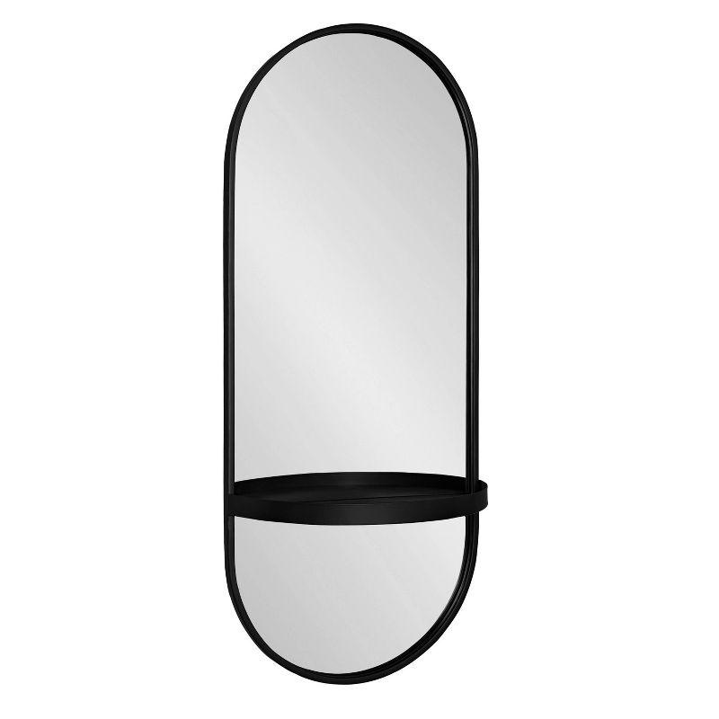 Lumi Metal Flat Wall Mirror with Shelves