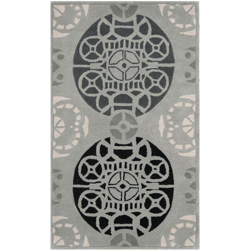 Capri CPR353 Tufted Indoor Accent Rug - Grey/Black - 3'x5' - Safavieh