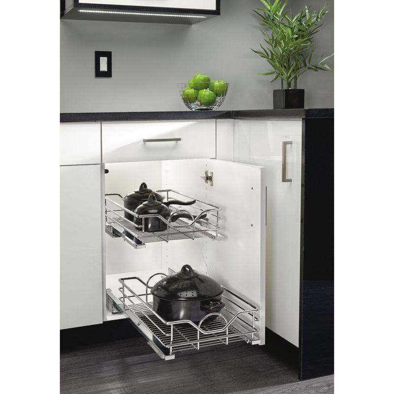 Rev-A-Shelf 5730 Single Cabinet Pull Out Basket with Soft Close