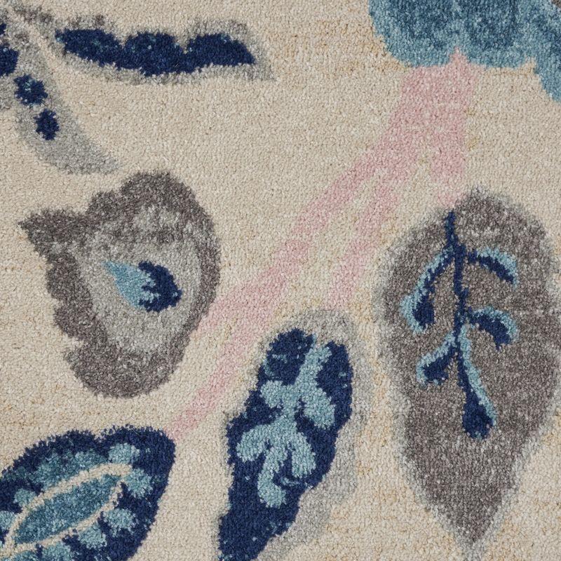 Nourison Tranquil 8' X 10' Ivory/Light Blue Area Rug French Country Eclectic Floral by Nourison
