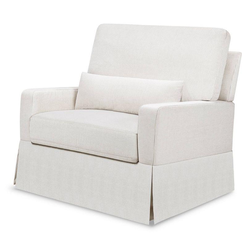 Fog Chatham Stripe Eco-Weave Pillowback Swivel Glider Chair