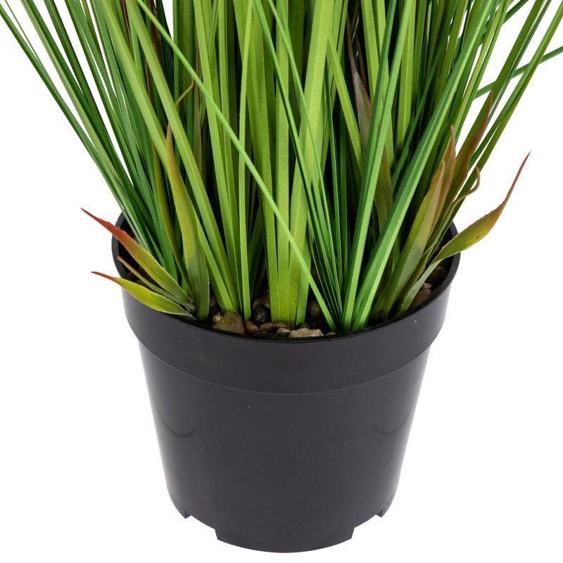 Northlight 27" Artificial Onion and Pampas Grass in Black Pot