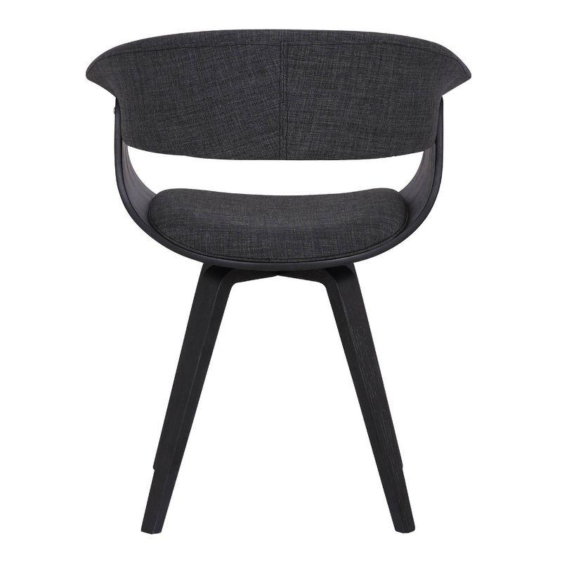 Summer Contemporary Dining Chair Black- Armen Living: Upholstered, Plywood Frame, Lumbar Support