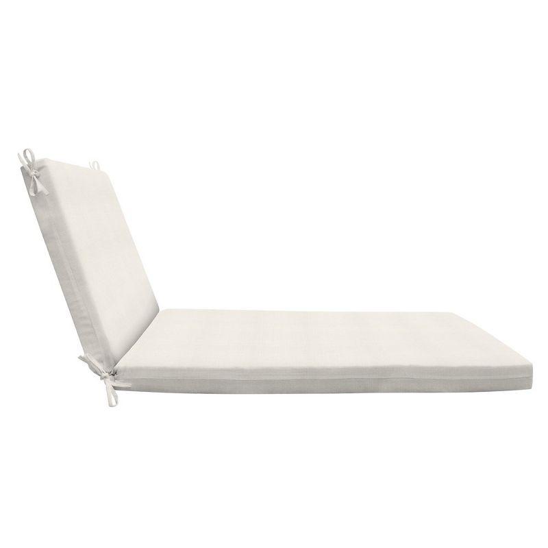 Honeycomb Outdoor Chaise Lounge Cushion - Textured Solid Bone