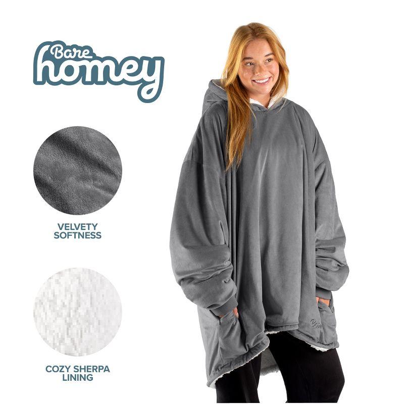 Wearable Hooded Sherpa Blanket