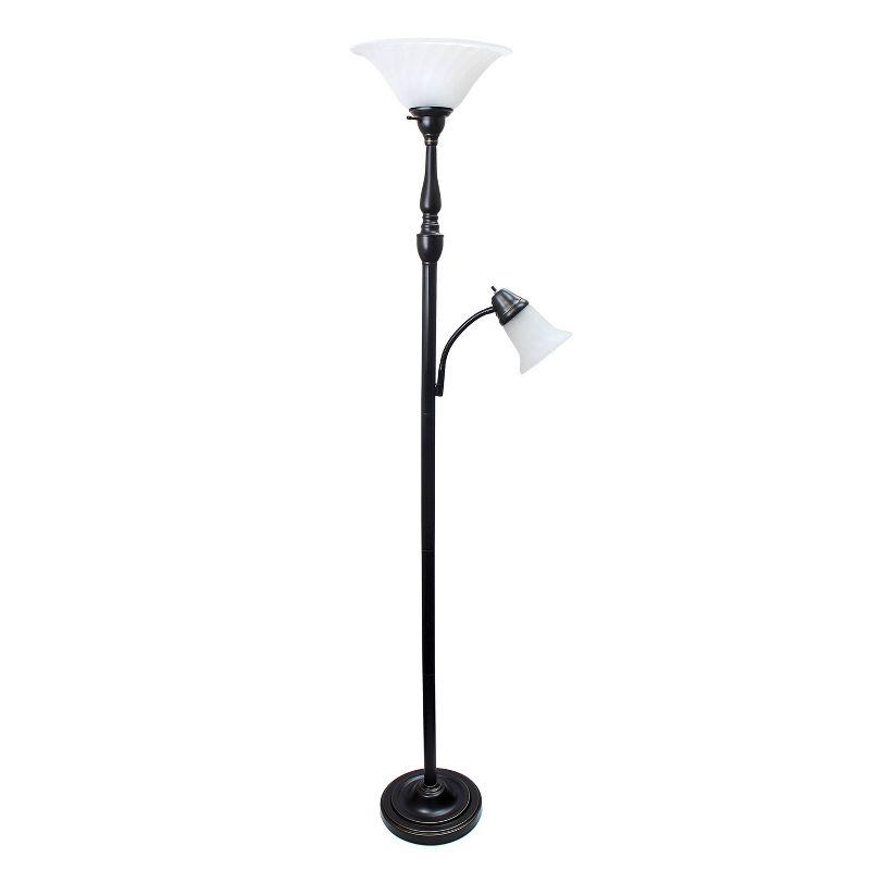 71" 2-Light Mother Daughter Floor Lamp Bronze - Elegant Designs: With Reading Light, Adjustable