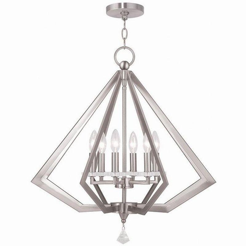 Livex Lighting Diamond 6 - Light Chandelier in  Brushed Nickel