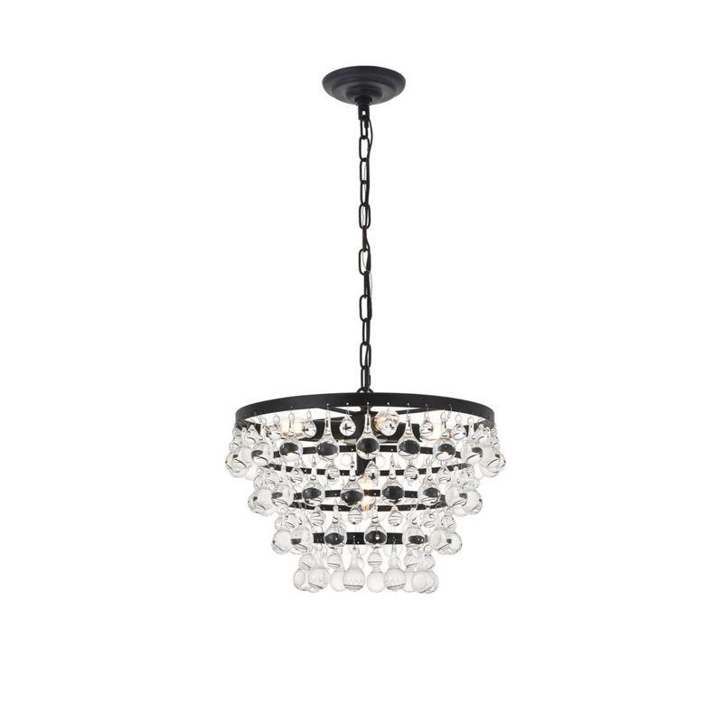 Elegant Lighting Kora 5 light Black Pendant