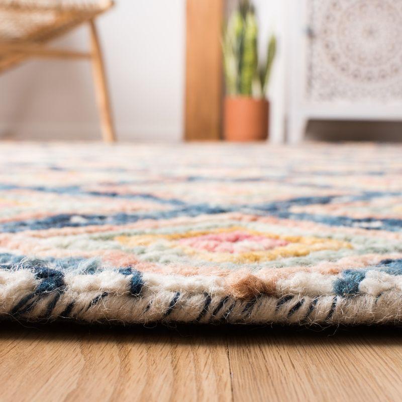Trace TRC512 Hand Tufted Area Rug - Ivory/Navy - 5'x8' - Safavieh.
