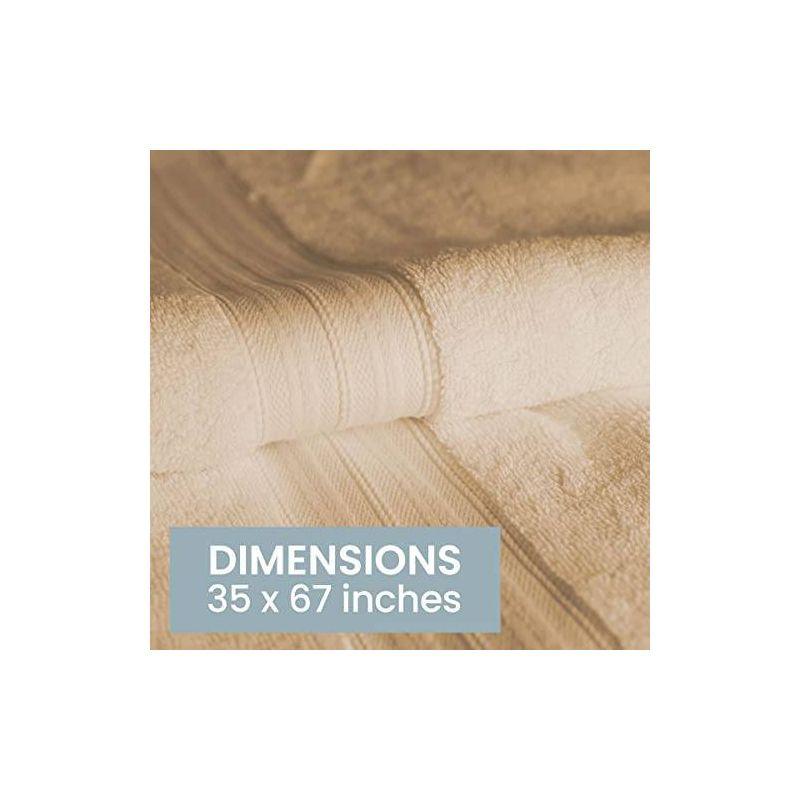 2pc Odor Resistant Bath Sheets Shifting Sand - Bennett & Shea Home: Heavyweight Cotton, Machine Washable