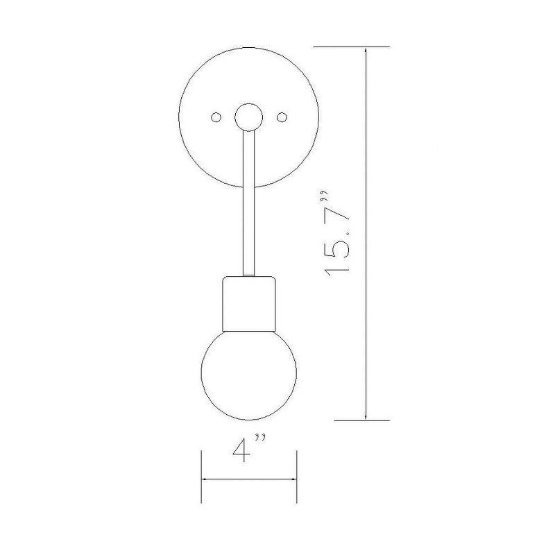 Z-Lite Neutra 1 - Light Wall Light in  Matte Black/Foundry Brass