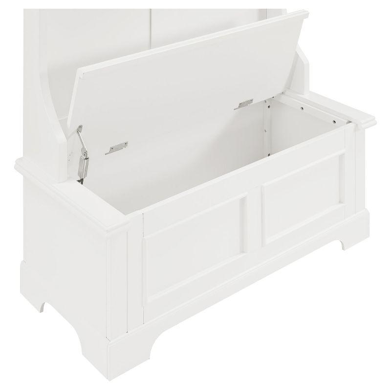 Campbell Hall Tree White - Crosley: Foyer Seating, Coat Hooks, Storage Bench, Cubbies