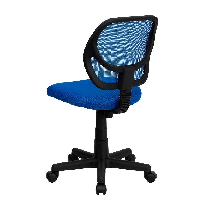 Flash Furniture Low Back Blue Mesh Swivel Task Office Chair
