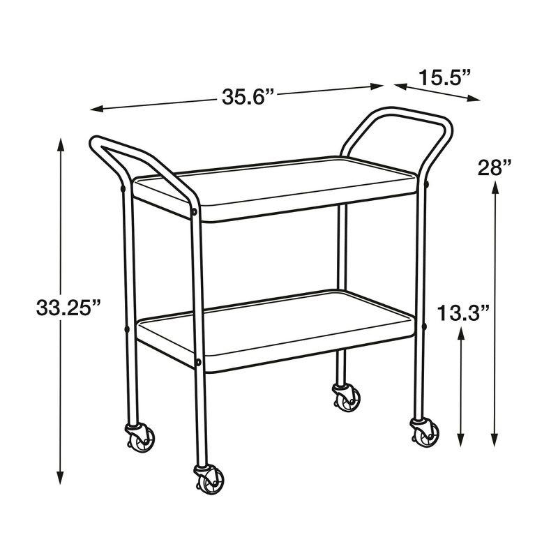 COSCO Stylaire 2 Tier Serving Cart