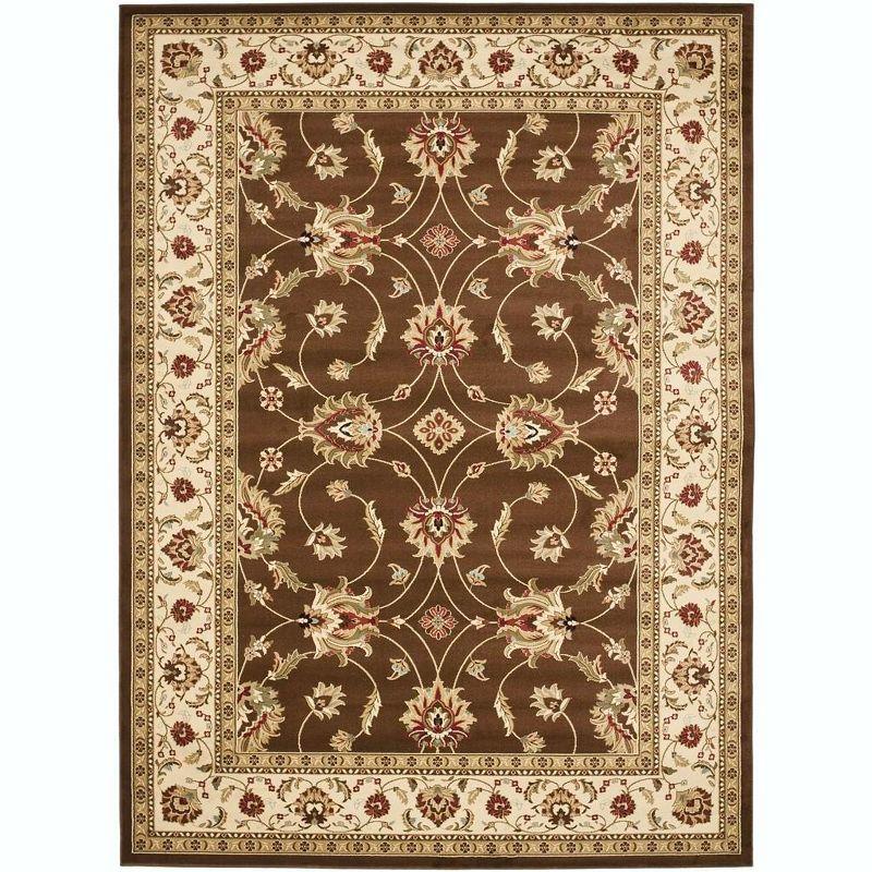 Lyndhurst LNH553 Power Loomed Area Rug - Brown/Ivory - 8'x11' - Safavieh
