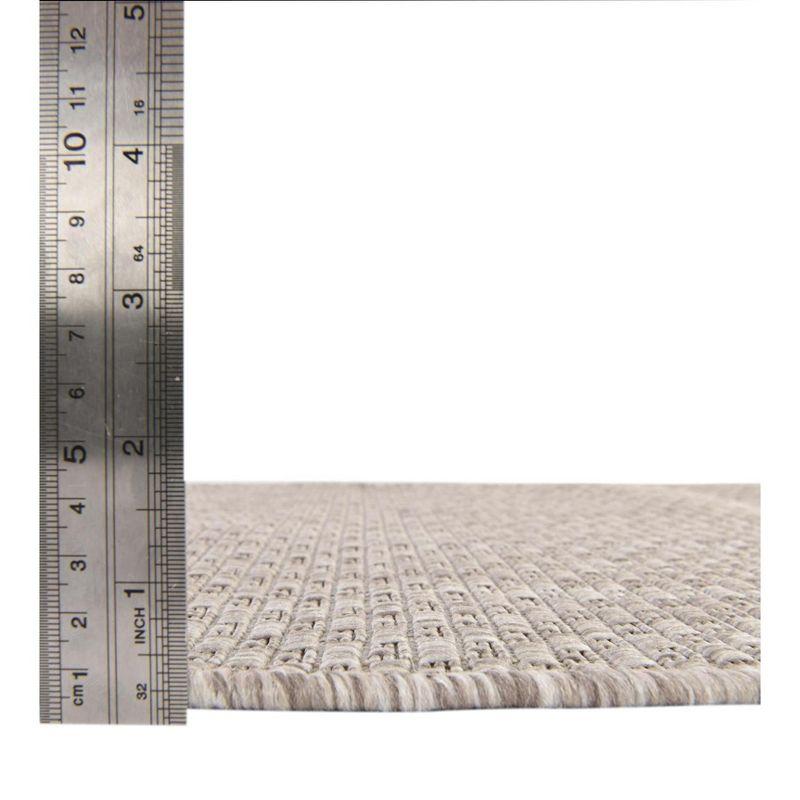 Unique Loom 4' 1 x 6' 1 Rectangle Indoor/Outdoor Solid Beige Area Rug