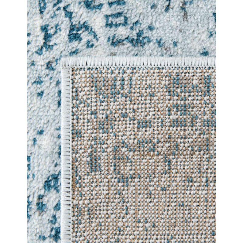 Unique Loom 4' 0 x 6' 0 Sofia Casino Light Blue Area Rug