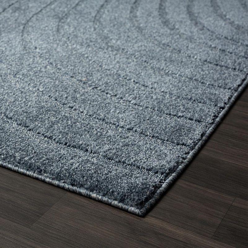 Luxe Weavers Modern Geometric Wave Blue 9x12 Area Rug