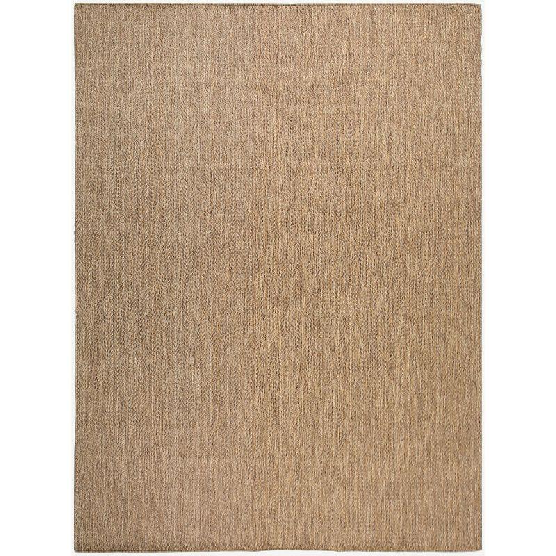 Nourison Horizon Indoor/Outdoor 8' x 10' Natural Modern Chevron Flatweave Rug