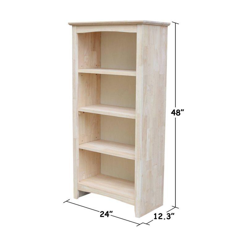 48"x24" Shaker Bookcase Unfinished - International Concepts