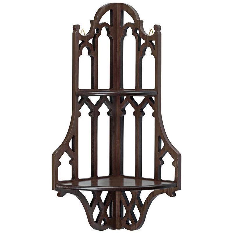 Canterbury Cathedral 2 Piece Solid Wood Corner Shelf