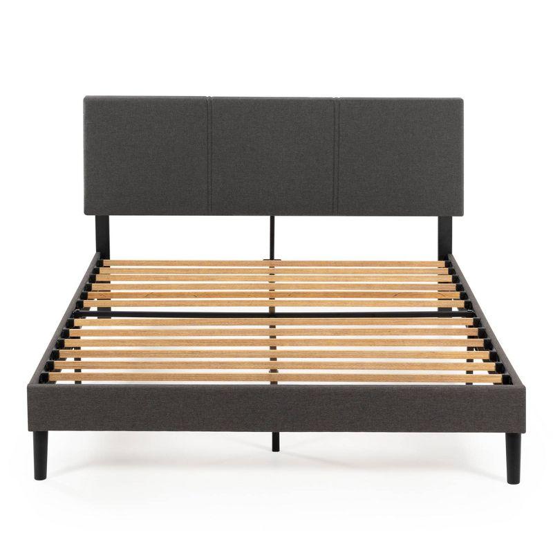 Zinus Cambril 38 inch Upholstered Platform Bed Frame with Sustainable Bamboo Slats