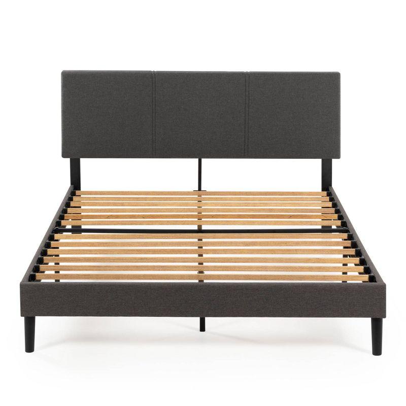 Cambril 38 inch Upholstered Platform Bed Frame with Sustainable Bamboo Slats