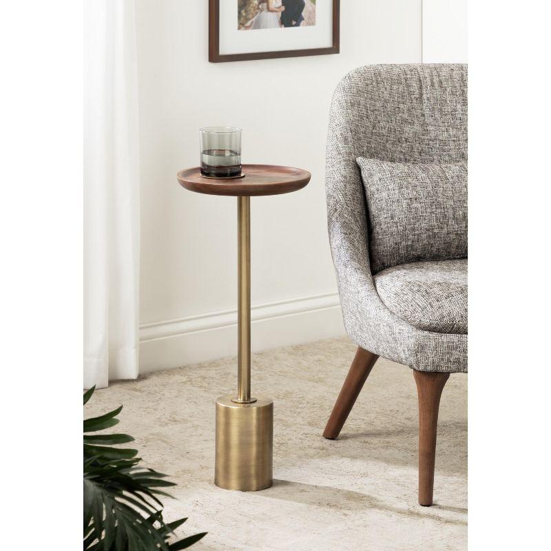 Kate and Laurel Xyler Wood and Metal Drink Table