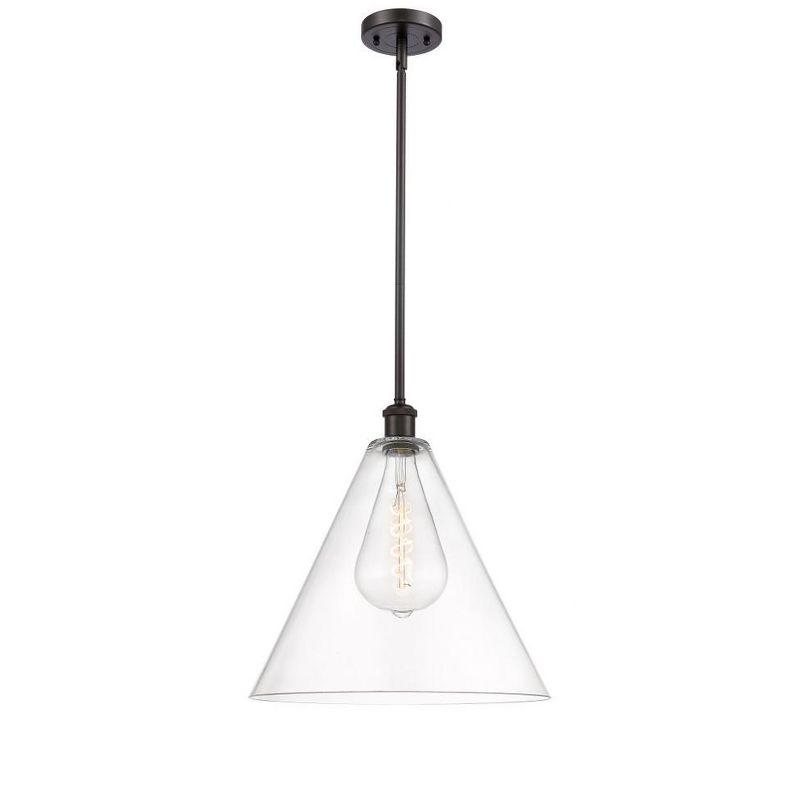 Berkshire 16'' Clear Glass and Bronze Pendant Light