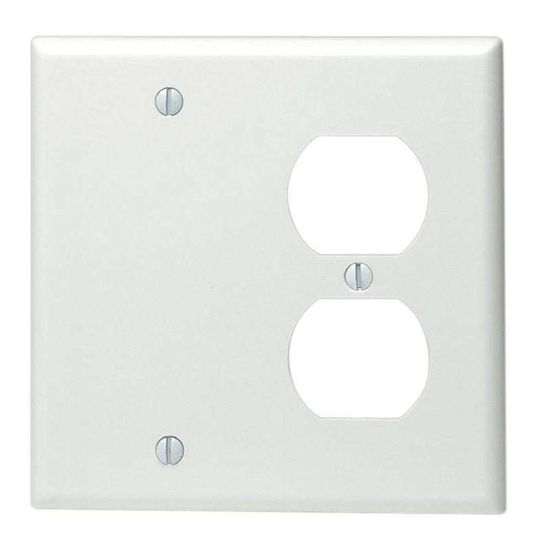 Leviton White 2-Gang Thermoset Plastic Blank Wall Plate