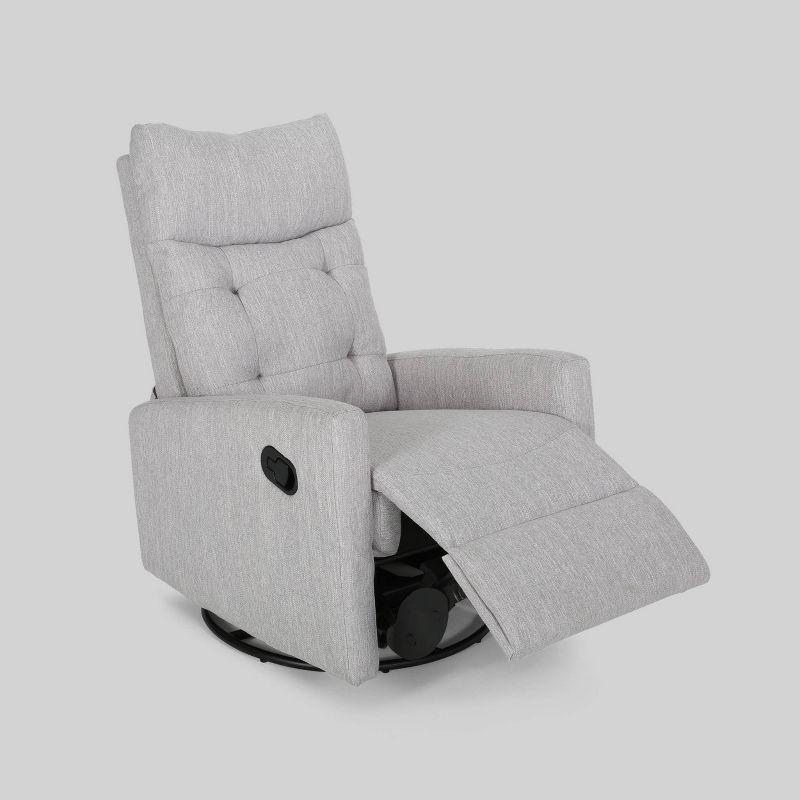 Woodglen Contemporary Glider Swivel Recliner Light Gray - Christopher Knight Home