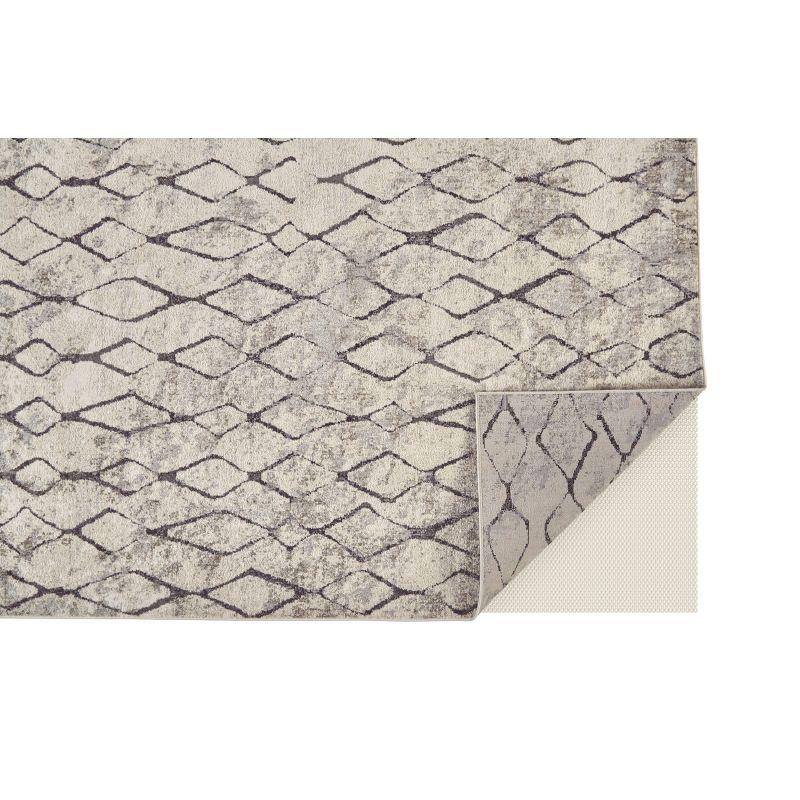 Kano Transitional Diamond Ivory/Gray/Taupe Area Rug