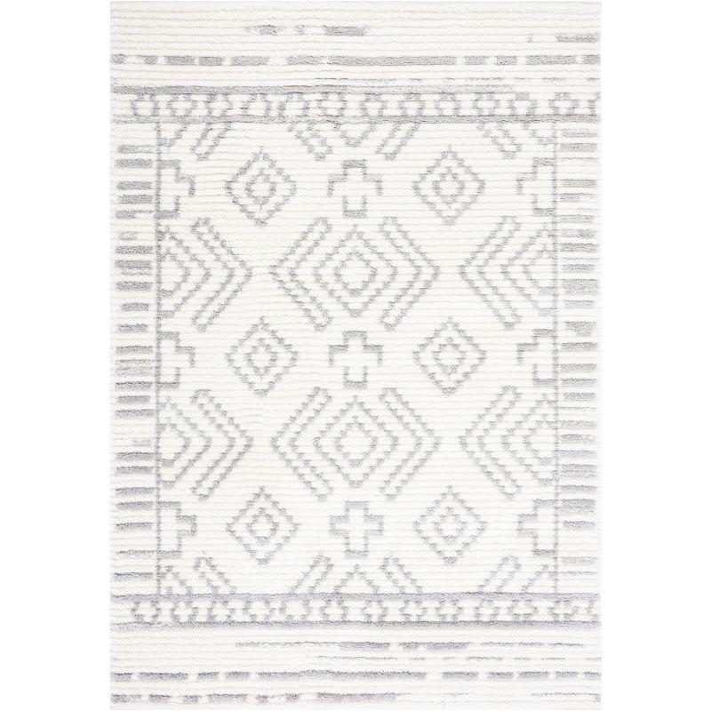Marrakesh MRK306 Power Loomed Area Rug - Ivory/Gray - 4'5"x6'5" - Safavieh.