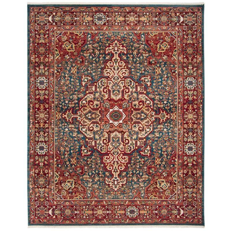 Kashan KSN305 Power Loomed Area Rug - Blue/Red - 9'x12'6" - Safavieh