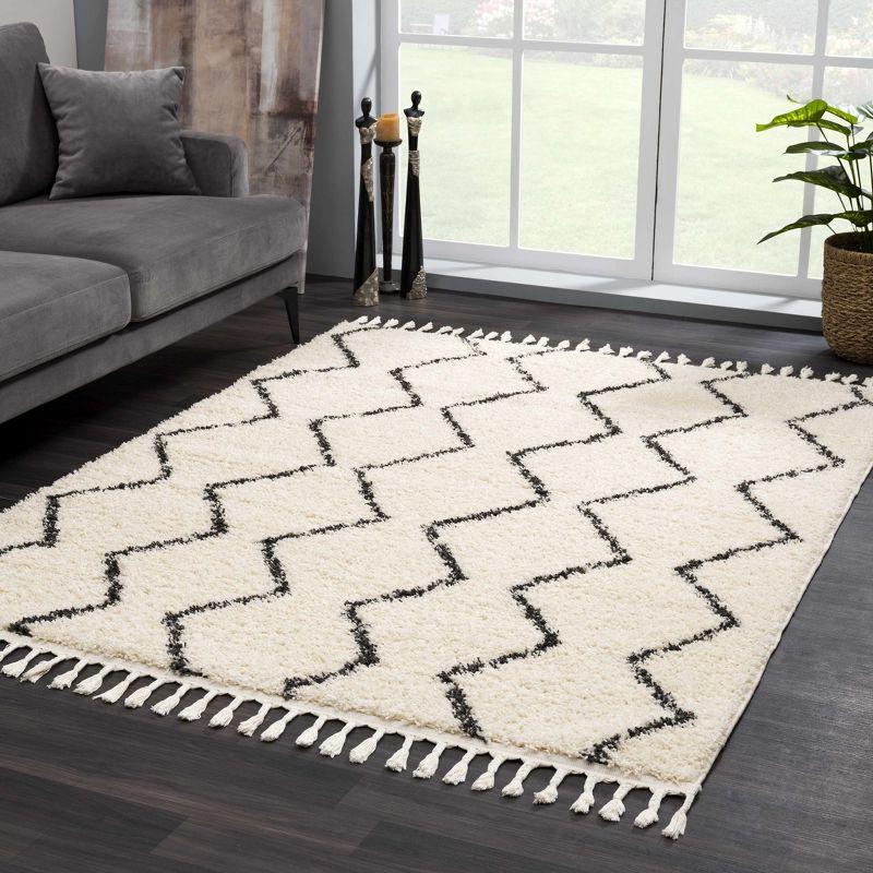 Hauteloom Ennis Black Moroccan Shag Rug