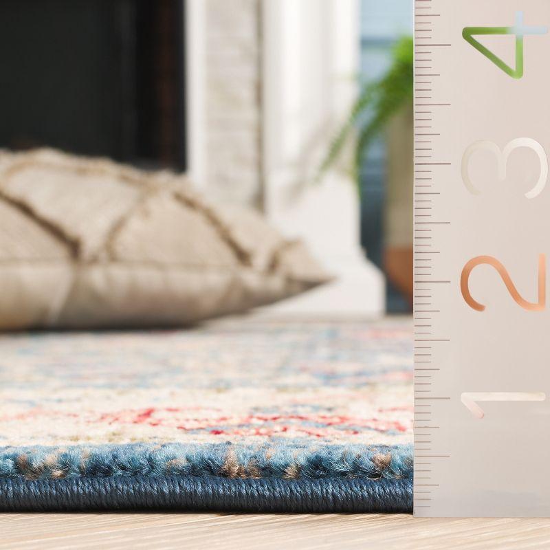 Kashan KSN303 Power Loomed Runner Rug - Blue/Tan - 2'6"x8' - Safavieh