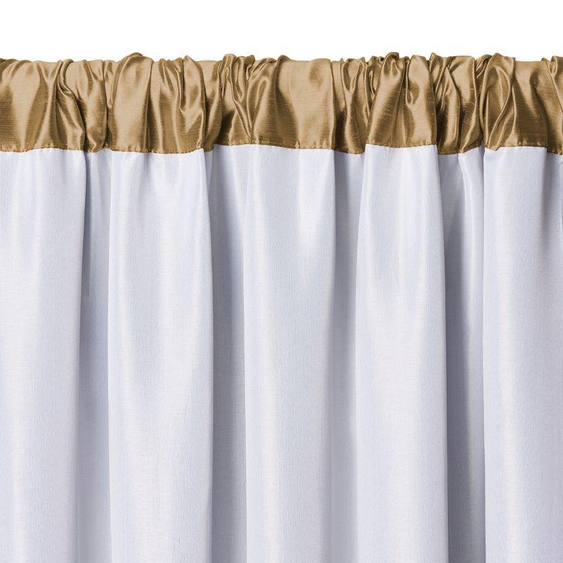 Gold Faux Silk Blackout Pleated Curtain Panel 52" W x 95" L