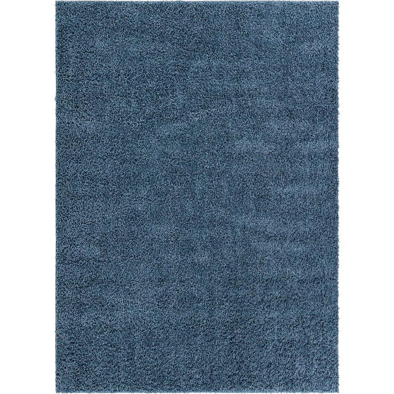 Marine Blue Rectangular Shag Rug 8' x 10'