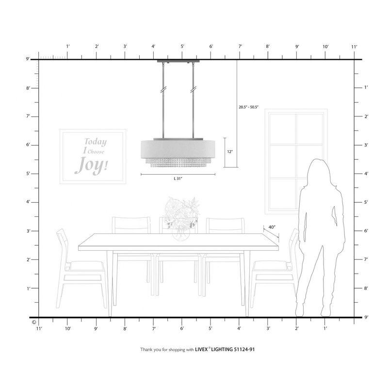Livex Lighting Carlisle 3 - Light Chandelier in  Brushed Nickel