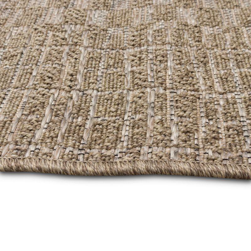 Liora Manne Orly Patchwork Indoor/Outdoor Rug Natural 5'3" x 7'3"