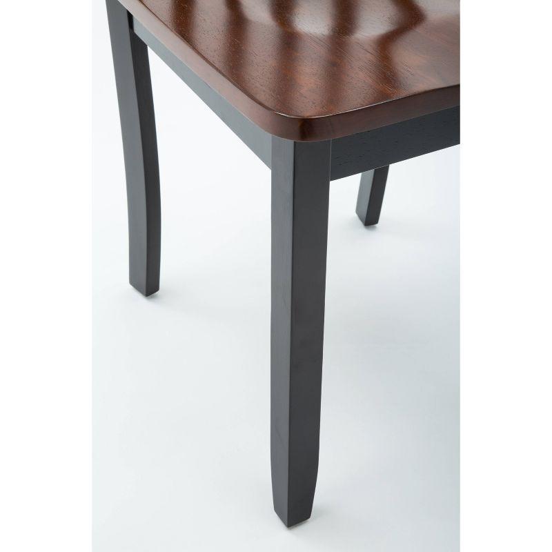 Bloomington Dining Chairs Black And Cherry (Set Of 2) - Boraam: Rubberwood, Comfort Backrest, 250lbs Capacity