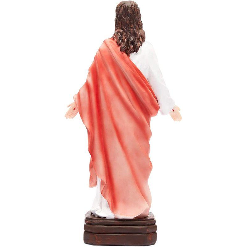 Juvale Sacred Heart of Jesus Figurine for Religious & Christian Decor, Resin, 12"